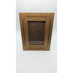 Decorel Wood Picture Frame Grandkids Engraved Sentimental Rustic Holds 4x6